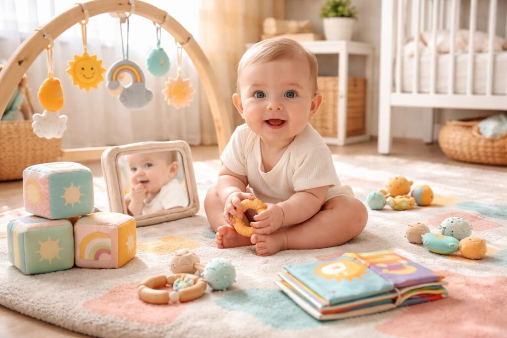 découvrez les meilleurs jeux d’éveil adaptés à un bébé de 6 mois pour stimuler ses sens, sa motricité et son apprentissage tout en s'amusant.