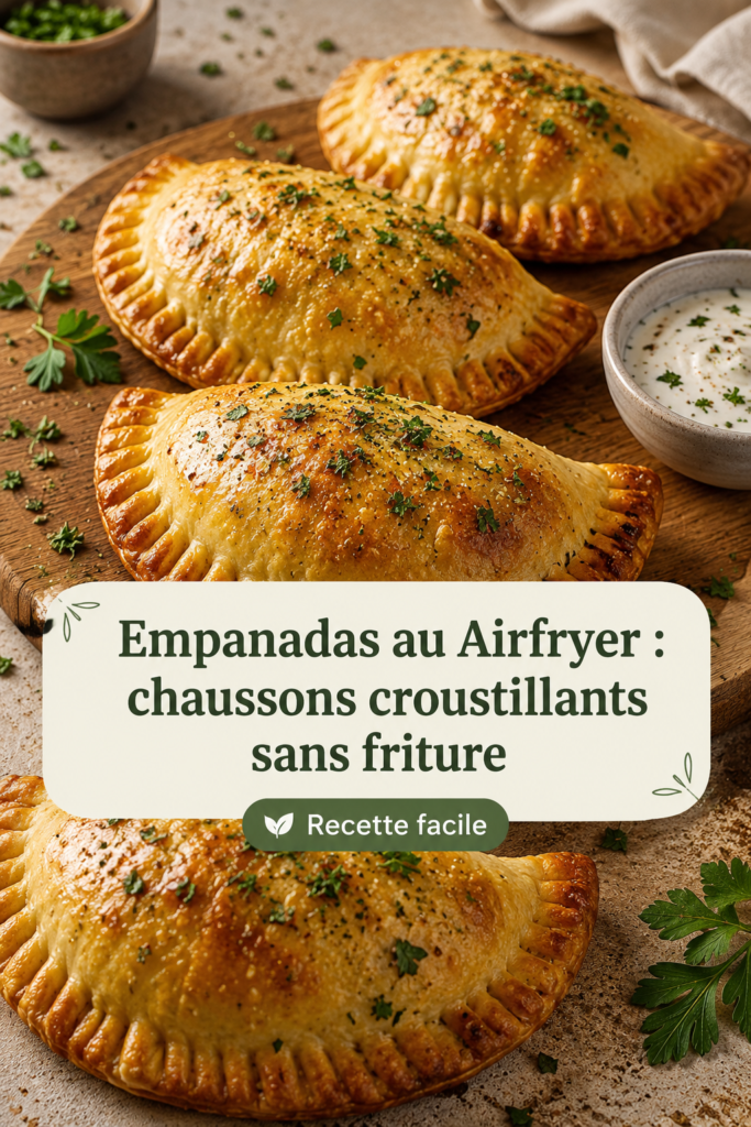 Des empanadas croustillantes dans un Airfryer, dorées et prêtes à servir.