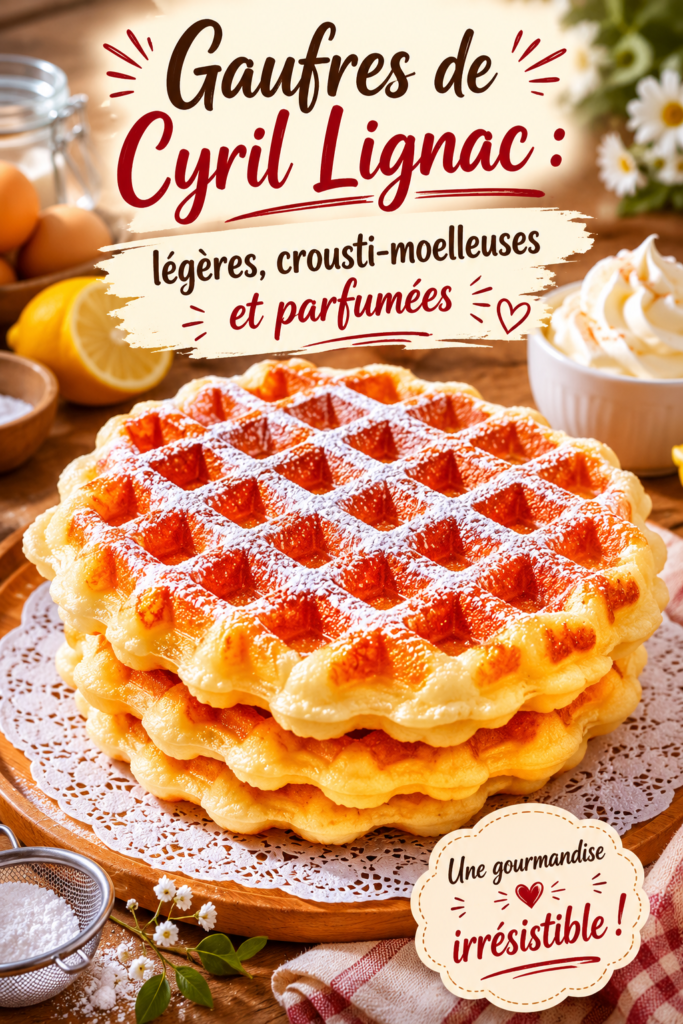 Gaufres légères et croustillantes, une recette simple de Cyril Lignac