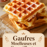 Gaufres dorées et croustillantes sur une assiette, prêtes à être dégustées.