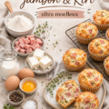Muffins moelleux jambon et Kiri tout juste sortis du four