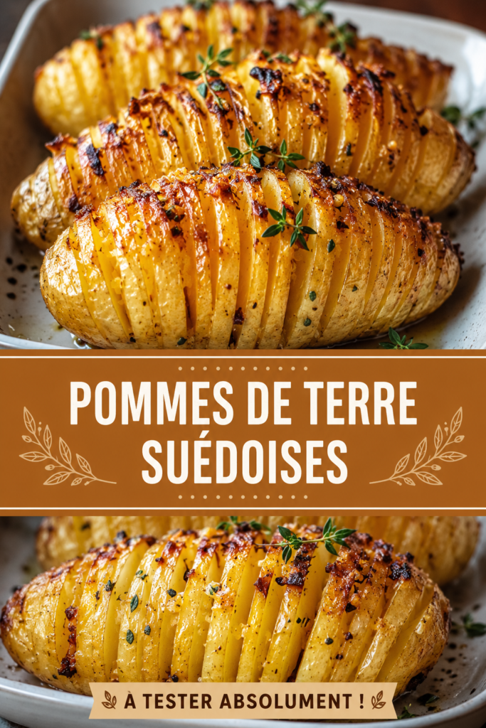 Pommes de terre suédoises croustillantes servies dans un plat