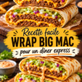 Wrap façon Big Mac sur une assiette, prêt à être dégusté