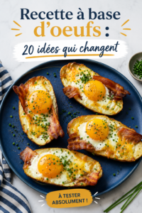 Une assiette colorée de diverses recettes à base d'œufs, montrant leur polyvalence en cuisine.