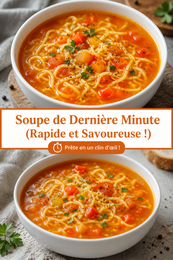 Soupe chaude dans un bol prêt à être dégustée, avec des ingrédients frais autour.