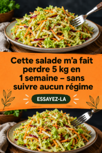 Salade légère et colorée, idéale pour une alimentation saine et équilibrée