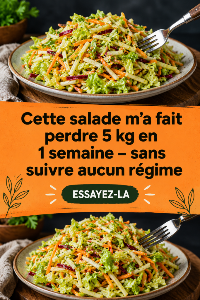 Salade légère et colorée, idéale pour une alimentation saine et équilibrée