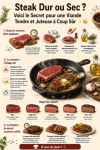 Un steak juteux et bien cuit sur une planche à découper
