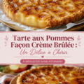 Tarte aux pommes façon crème brûlée prête à être dégustée