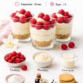 Verrines aux framboises et crème vanille, dessert léger et frais