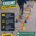 Un groupe d'élèves en pleine activité physique lors d'un cours d'éducation physique.