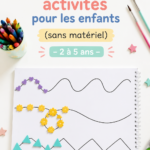 Un enfant souriant joue à un jeu imaginatif sans matériel.