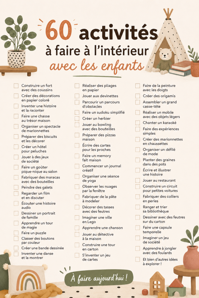 Enfants riant en jouant à des jeux de société à l'intérieur