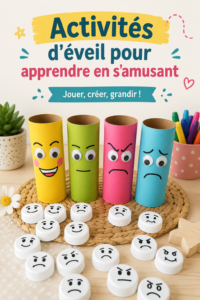 Des enfants heureux essayant des activités ludiques et éducatives ensemble.