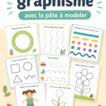 Enfants jouant avec de la pâte à modeler pour créer des formes et des personnages.