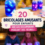 Enfants s'amusant avec des activités de bricolage colorées