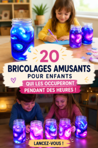 Enfants s'amusant avec des activités de bricolage colorées
