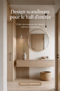 Un couloir scandinave épuré avec des teintes douces et une décoration minimaliste