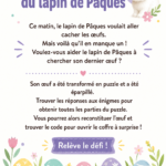 Illustration d'un lapin de Pâques entouré d'œufs colorés, symbole de la fête