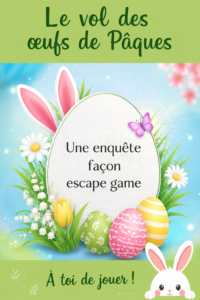 Scène d'une chasse aux œufs de Pâques avec des enfants cherchant des œufs dans un jardin.