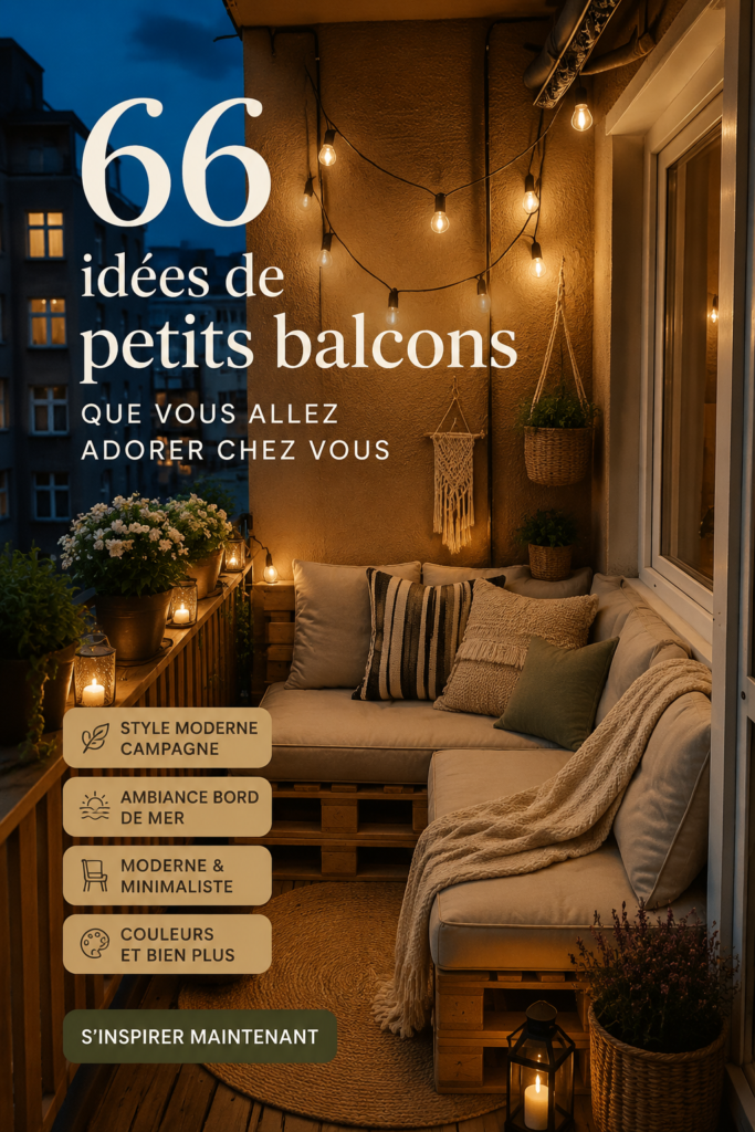 Un balcon joliment aménagé avec des plantes et un mobilier confortable.