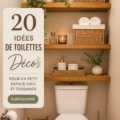 Toilettes décorées avec style et élégance dans un petit espace.