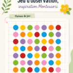 Un enfant jouant à un jeu d'observation inspiré de la méthode Montessori