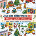 Jeux de différences de Noël avec 24 images gratuites