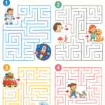 Quatre labyrinthes avec solutions à explorer en famille