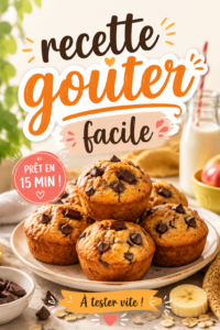 Desserts variés préparés pour un goûter familial facile et gourmand.