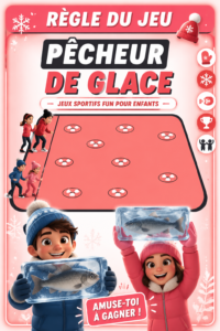 Jeu Pêcheur de Glace avec des enfants en train de jouer