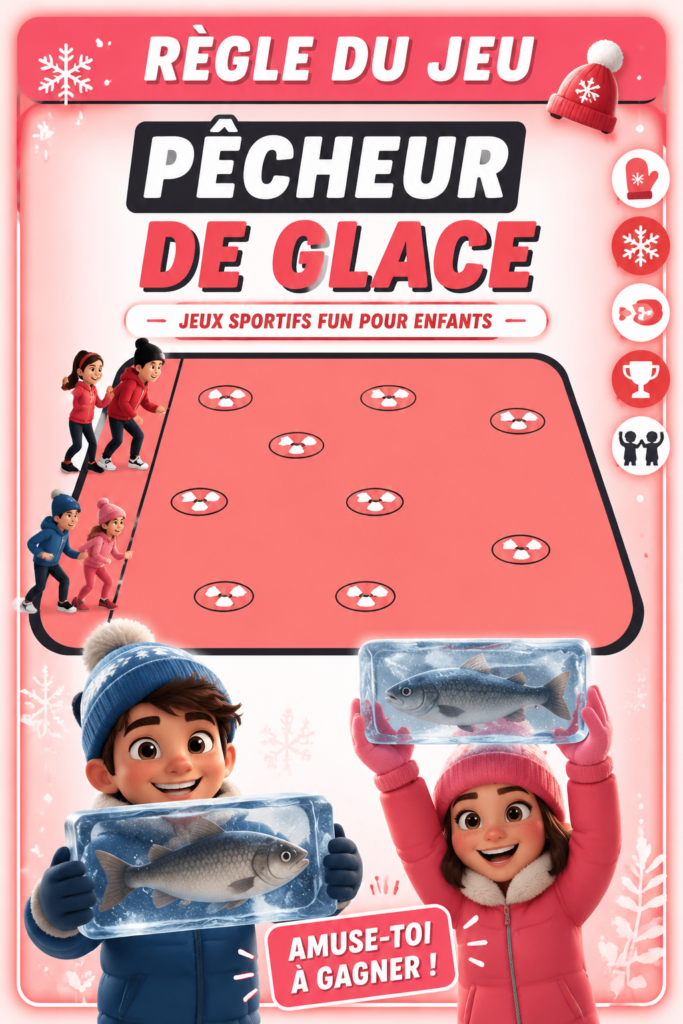 Jeu Pêcheur de Glace avec des enfants en train de jouer