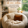 Un coin lecture cosy avec fauteuil, livres et lumière naturelle.