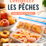 Une assiette de pêches fraîches prêtes à être congelées pour conserver leur saveur.