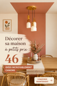 Une maison décorée avec style et économie, mettant en avant des éléments chaleureux.