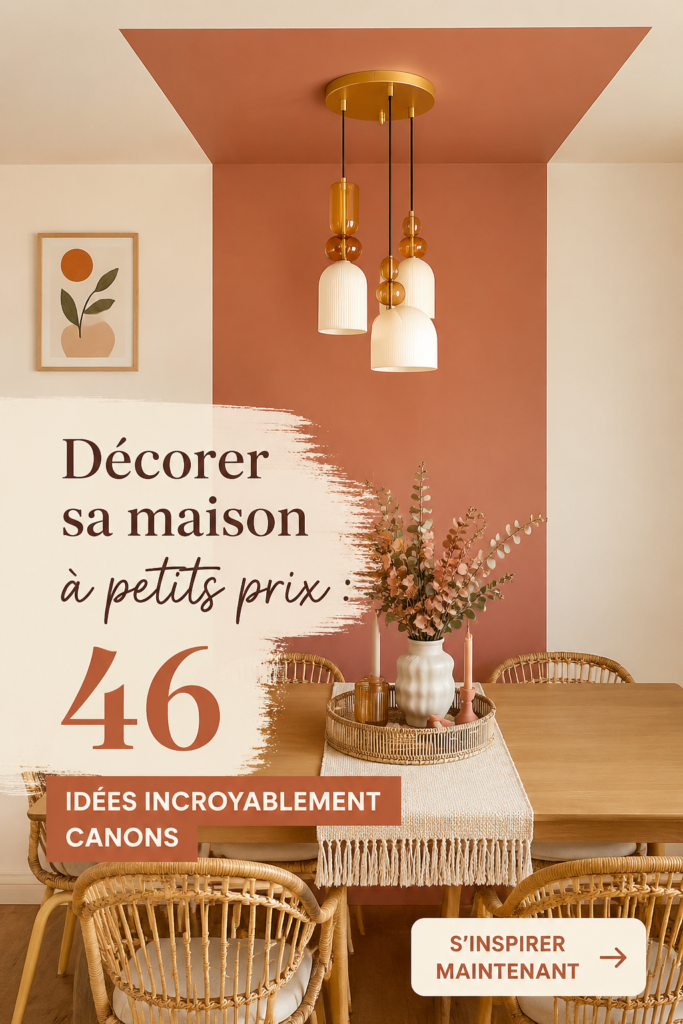 Une maison décorée avec style et économie, mettant en avant des éléments chaleureux.