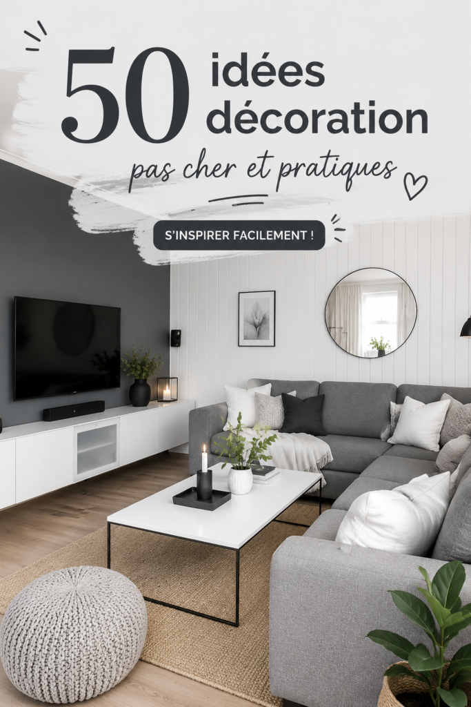 Une salle de séjour chaleureuse avec des éléments de décoration à petits prix.