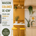 Un intérieur familial coloré et optimisé pour un petit espace