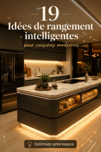 Cuisine moderne avec des idées de rangement astucieuses