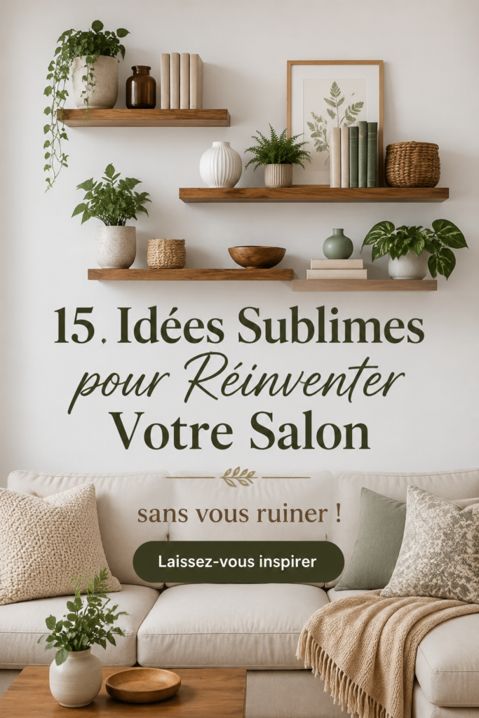 Salon joliment relooké avec des couleurs chaleureuses et des accessoires modernes