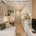 Un appartement studio aménagé de manière chic et fonctionnelle