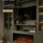 Salon aménagé avec du mobilier sur mesure offrant à la fois style et fonctionnalité.