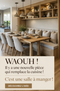Un espace chaleureux et convivial représentant une Borðstofa moderne.