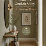 Un couloir récemment peint dans des teintes chaudes et accueillantes.