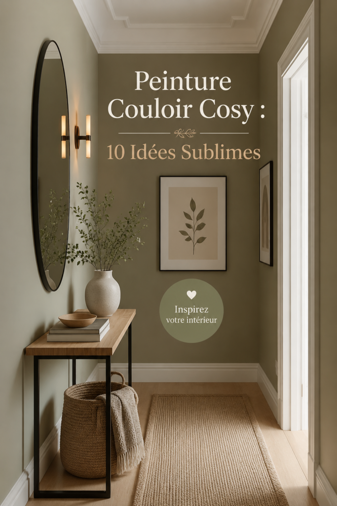 Un couloir récemment peint dans des teintes chaudes et accueillantes.