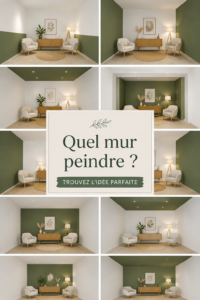 Une pièce chaleureuse avec un mur nouvellement peint en couleur vive