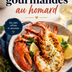 Un plat élégant de homard avec des légumes colorés