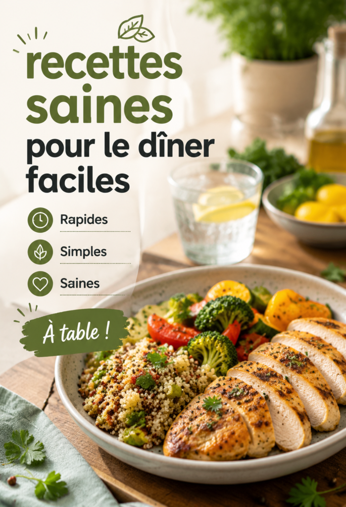 Recettes de dîners rapides et sains