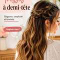 Femme avec une belle tresse à demi-tête moderne et élégante.