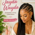Modèle avec des tresses Jayda Wayda tenant un look élégant